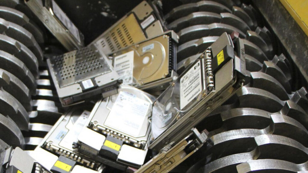 Hard disk drive destruction